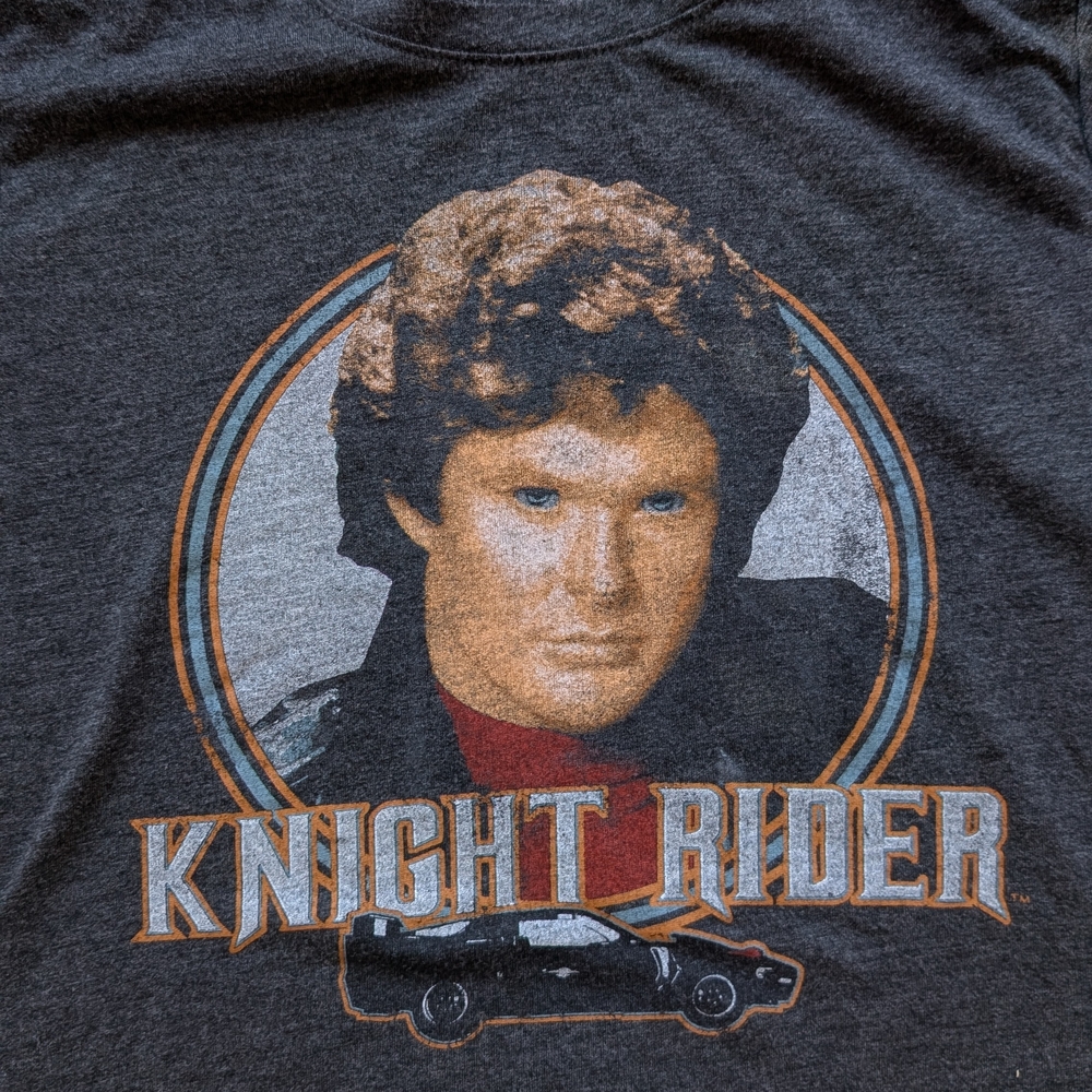 Knight Rider Vintage Graphic Tee - Dark Gray